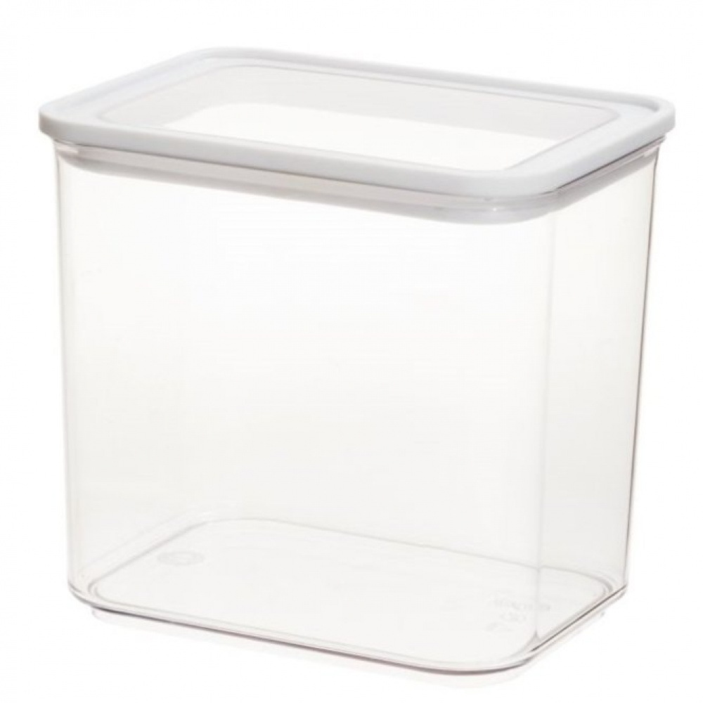 Container for Dry Food, 2 L, ID ECOZEN MEDIUM CANISTER, 16 x 12 x H 15 cm , Clear / white in the group Storage / Kitchen storage / Storage bins and jars at SmartaSaker.se (40289)