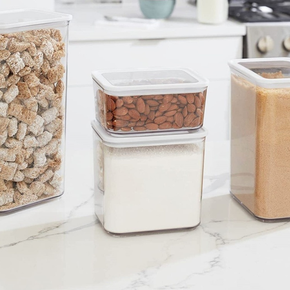Container for Dry Food, 2 L, ID ECOZEN MEDIUM CANISTER, 16 x 12 x H 15 cm , Clear / white in the group Storage / Kitchen storage at SmartaSaker.se (40289)