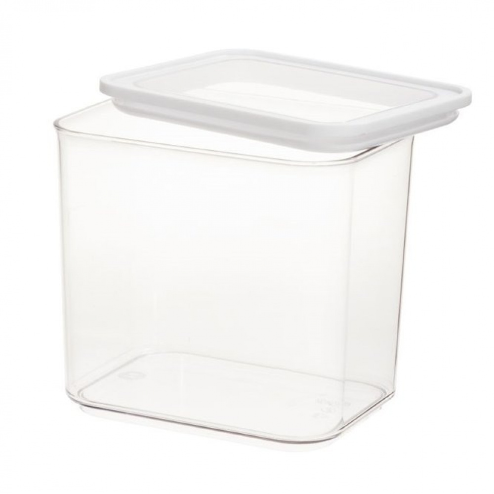 Container for Dry Food, 2 L, ID ECOZEN MEDIUM CANISTER, 16 x 12 x H 15 cm , Clear / white in the group Storage / Kitchen storage / Storage bins and jars at SmartaSaker.se (40289)