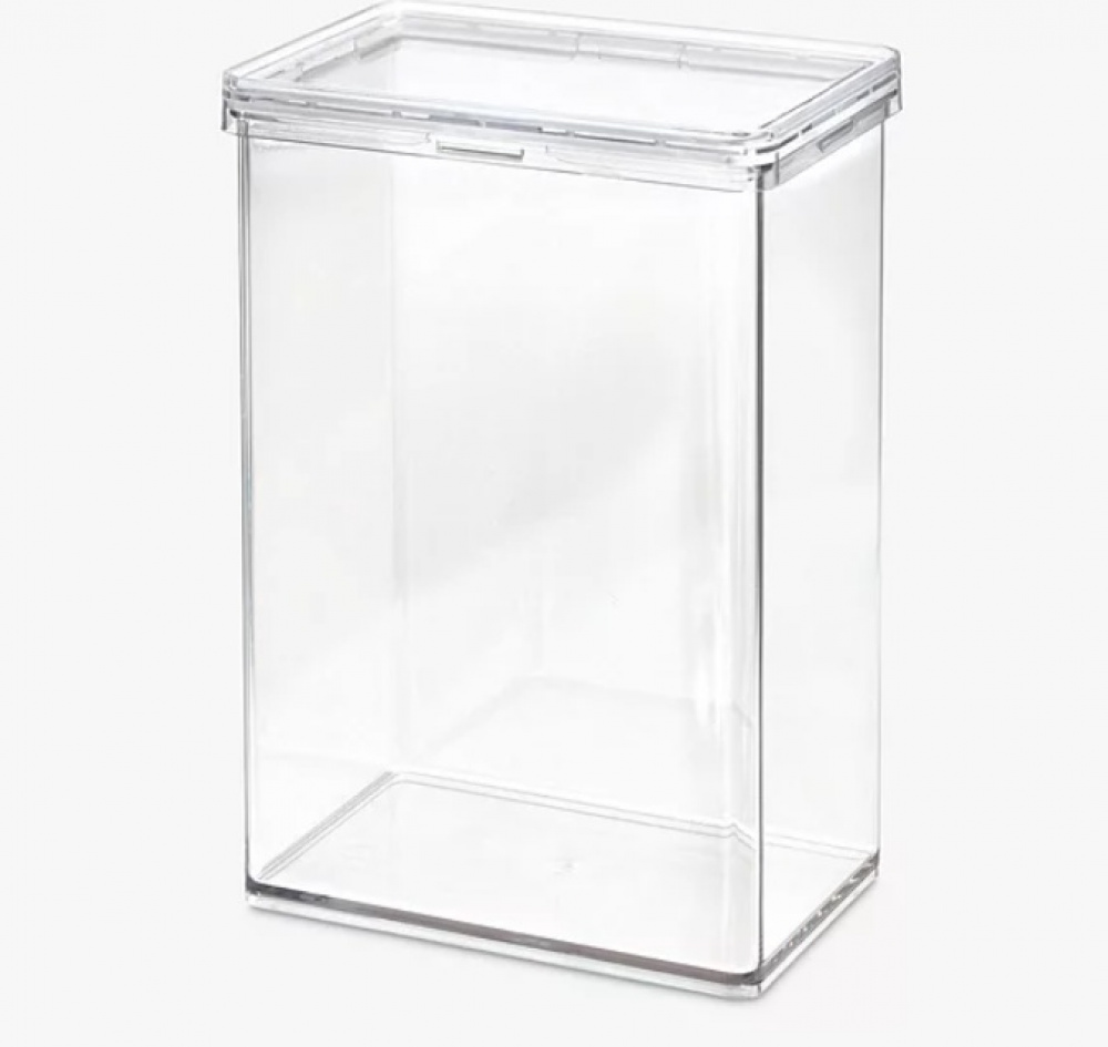 Container for Dry Food, 2,3 L, THE HOME EDIT LARGE CANISTER, 10,2 x 15,2 x H 23,2 cm, Transparent in the group Storage / Kitchen storage / Storage bins and jars at SmartaSaker.se (40291)