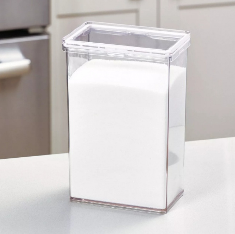 Container for Dry Food, 2,3 L, THE HOME EDIT LARGE CANISTER, 10,2 x 15,2 x H 23,2 cm, Transparent in the group Storage / Kitchen storage / Storage bins and jars at SmartaSaker.se (40291)