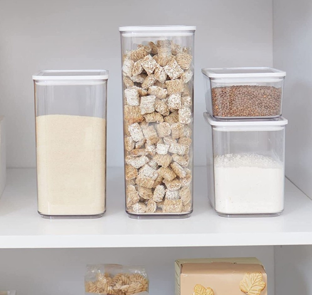 Container for Dry Food, 4 L, PANSINO ECOZEN XL CANISTER, 16 x 12 x H 30,5 cm , Transparent / white in the group Storage / Kitchen storage / Storage bins and jars at SmartaSaker.se (40292)