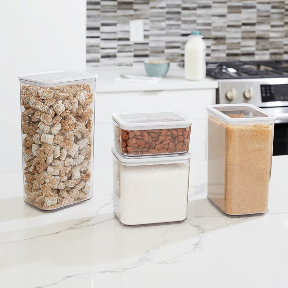 Container for Dry Food, 4 L, PANSINO ECOZEN XL CANISTER, 16 x 12 x H 30,5 cm , Transparent / white in the group Storage / Kitchen storage / Storage bins and jars at SmartaSaker.se (40292)