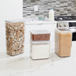 Container for Dry Food, 4 L, PANSINO ECOZEN XL CANISTER, 16 x 12 x H 30,5 cm , Transparent / white Container for Dry Food, 4 L, PANSINO ECOZEN XL CANISTER, 16 x 12 x H 30,5 cm , Transparent / white