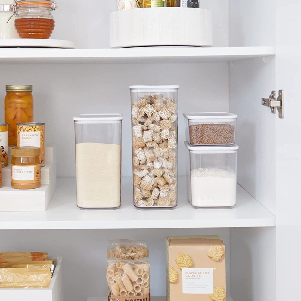 Container for Dry Food, 4 L, PANSINO ECOZEN XL CANISTER, 16 x 12 x H 30,5 cm , Transparent / white in the group Storage / Kitchen storage / Storage bins and jars at SmartaSaker.se (40292)