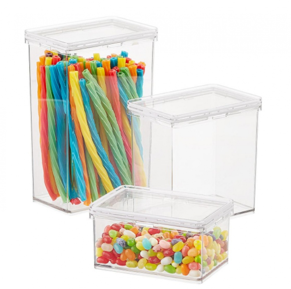 Container for Dry Food, 470 ml, THE HOME EDIT SMALL CANISTER, 10,2 x 15,2 x H 8,3 cm , Transparent in the group Storage / Kitchen storage / Storage bins and jars at SmartaSaker.se (40293)