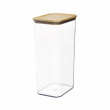 Container for Dry Food, 4 L, PANSINO RPET XL CANISTER, 16 x 12 x H 30,5 cm , Transparent / Wood Container for Dry Food, 4 L, PANSINO RPET XL CANISTER, 16 x 12 x H 30,5 cm , Transparent / Wood