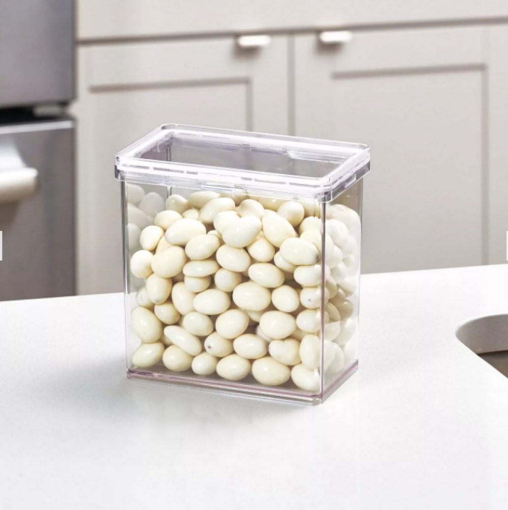 Container for Dry Food, 1,4 L, THE HOME EDIT MEDIUM CANISTER, 10,2 x 15,2 x H 15,6 cm, Transparent in the group Storage / Kitchen storage / Storage bins and jars at SmartaSaker.se (40296)