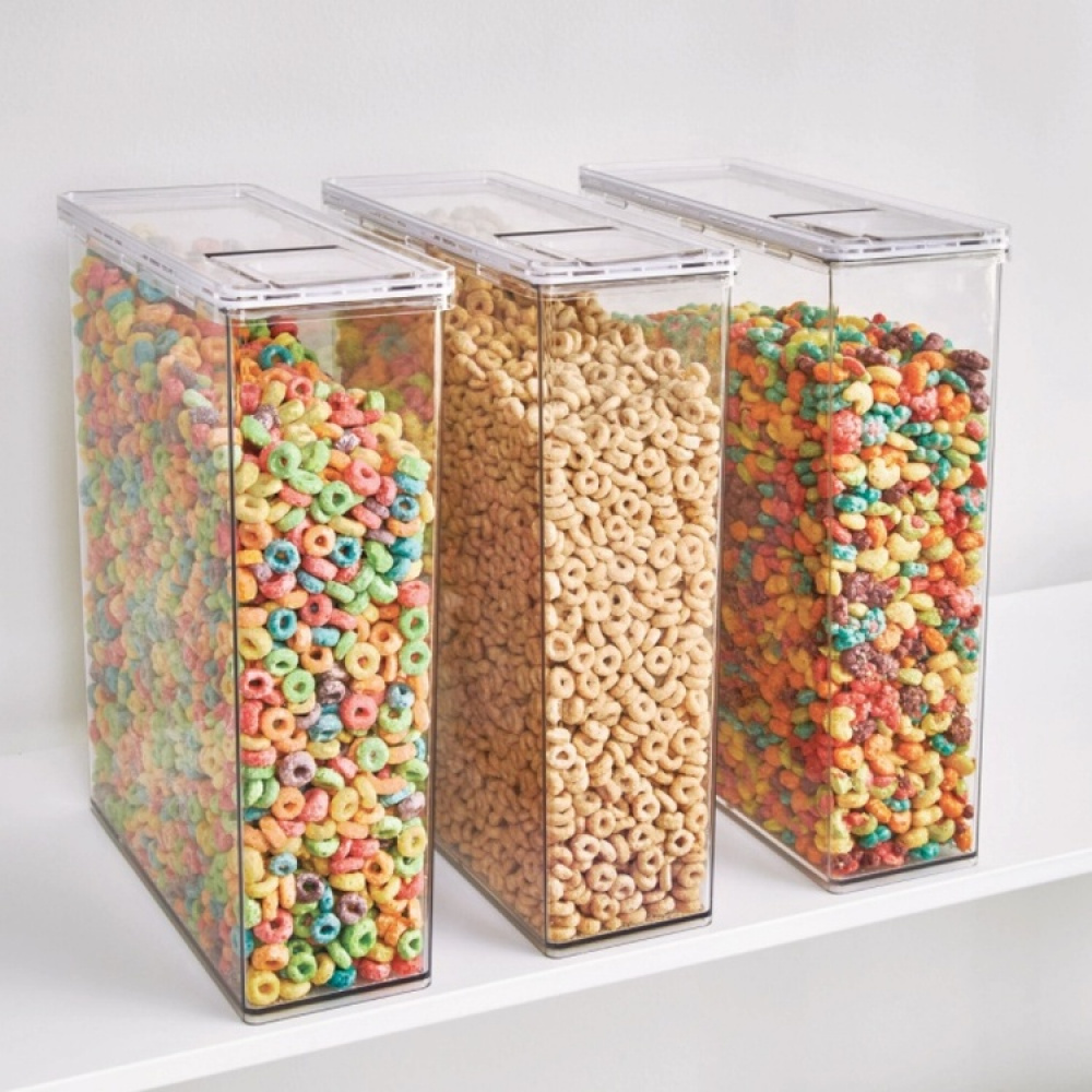 Container for Dry Food, 5,6 L, THE HOME EDIT CEREAL CANISTER, 10,2 x 25,4 x H 31 cm, Clear in the group Storage / Kitchen storage / Storage jars at SmartaSaker.se (40297)