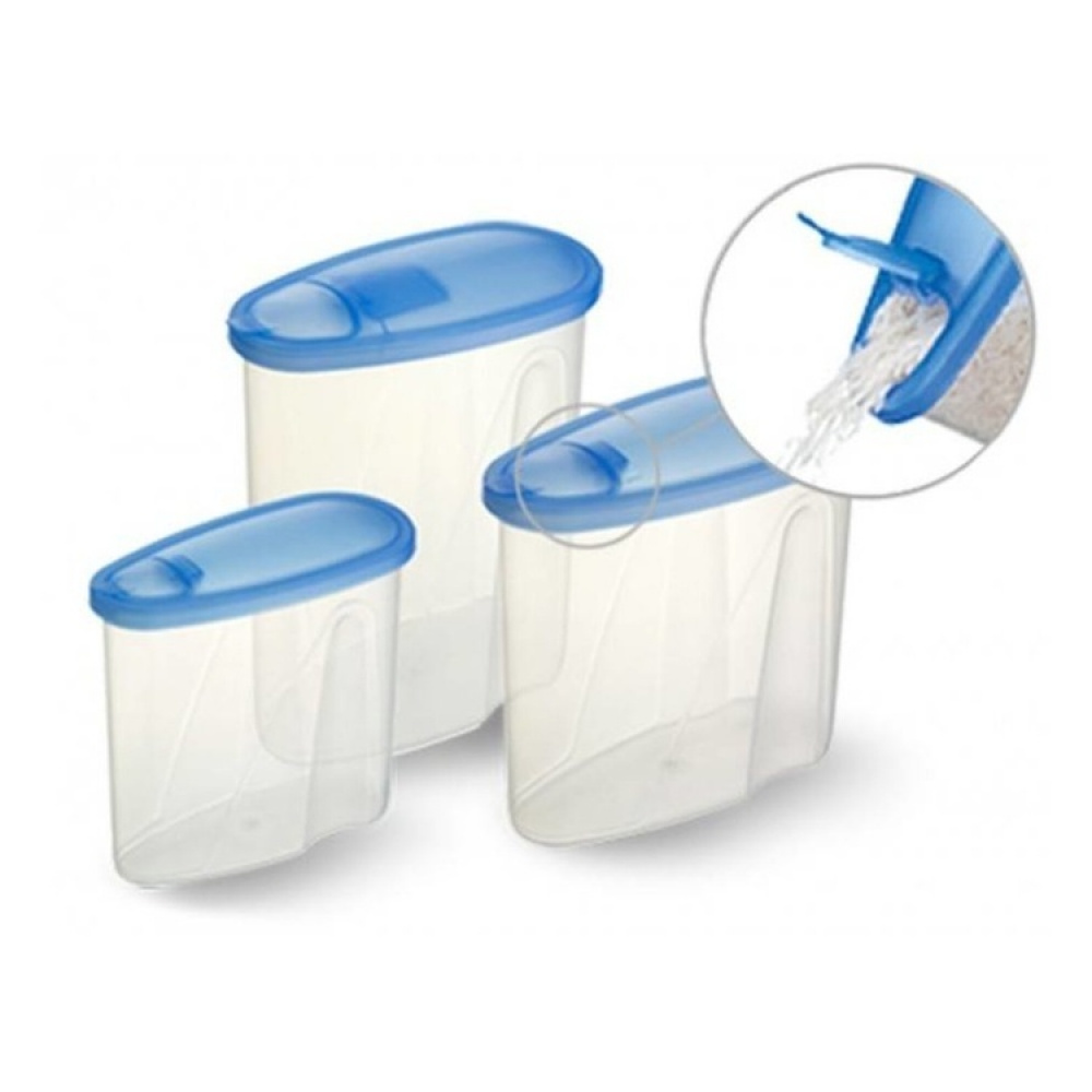 Food Box with Flip Lid, 1,8 L, CLUB CUISINE PITCHER MEDIUM, Transparent / Blue in the group Storage / Kitchen storage / Storage jars at SmartaSaker.se (40303)