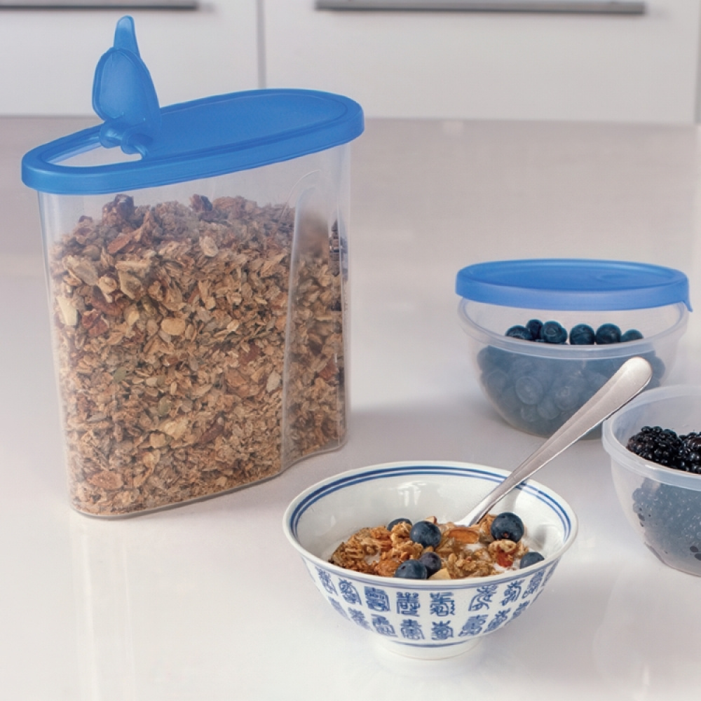 Food Box with Flip Lid, 2,8 L, CLUB CUISINE PITCHER LARGE, Transparent / Blue in the group Storage / Kitchen storage / Storage jars at SmartaSaker.se (40304)