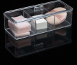 Container With Lid, 3 Compartments, SELENA, 22,8 x 9,5 x H 8,3 cm, Clear 
