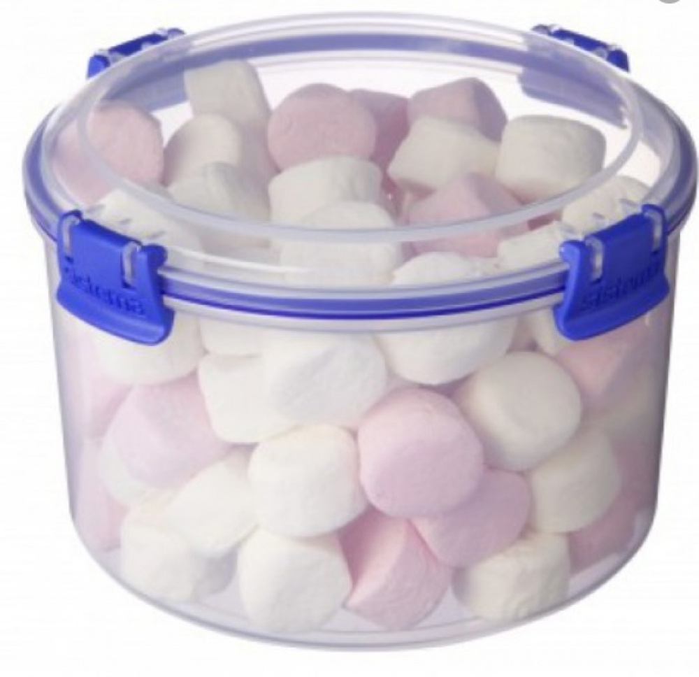 Jar with strainer, Round, 1,5 L, Ø 17 x H 11 cm, KLIP IT, Clear / Blue in the group Storage / Kitchen storage / Fridge storage at SmartaSaker.se (40307)