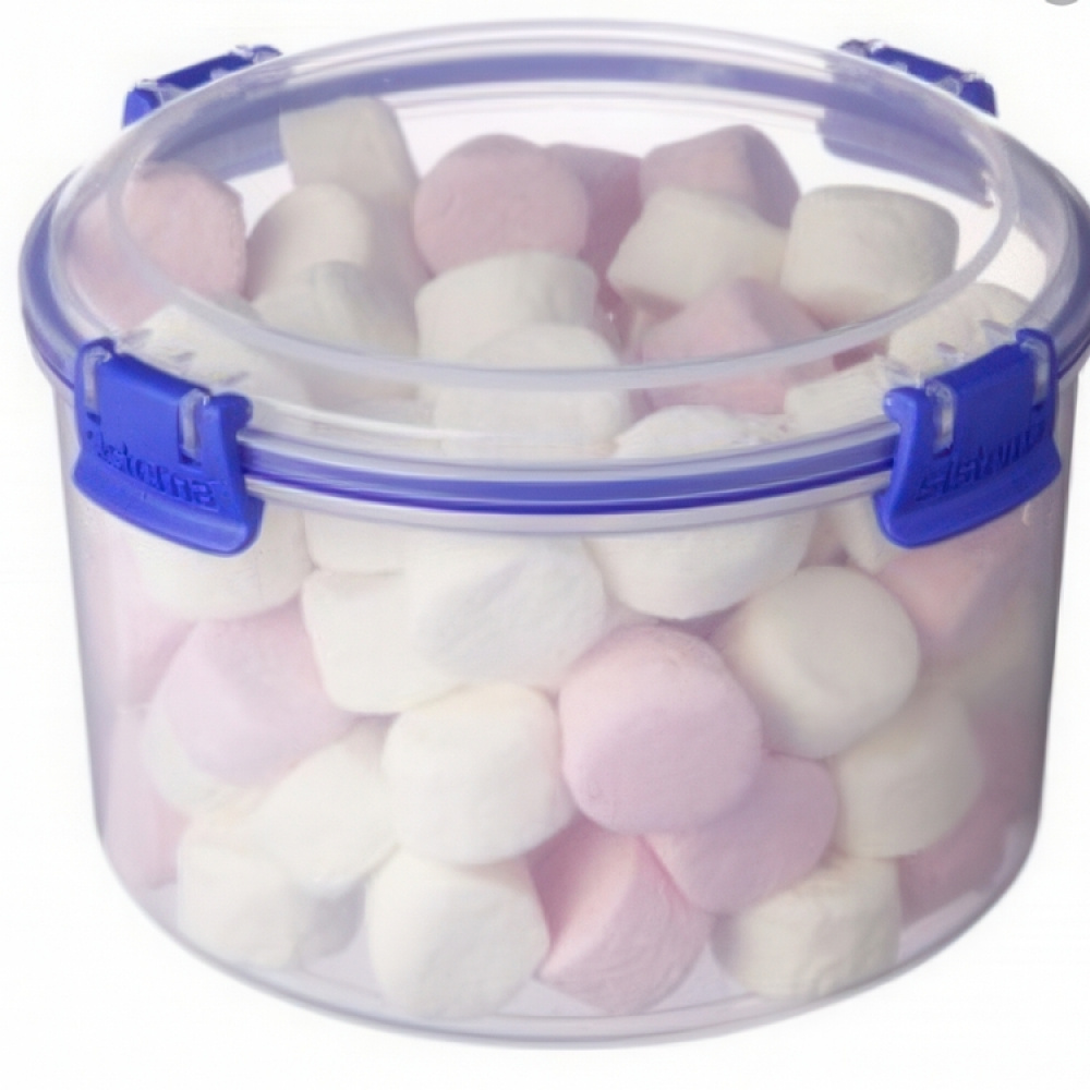 Jar with strainer, Round, 1,5 L, Ø 17 x H 11 cm, KLIP IT, Clear / Blue in the group Storage / Kitchen storage / Fridge storage at SmartaSaker.se (40307)