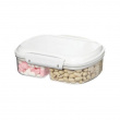 Two-part split jar, 630 ml, SISTEMA BAKE IT SPLIT, Clear / White Two-part split jar, 630 ml, SISTEMA BAKE IT SPLIT, Clear / White