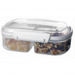 Two-part split jar, 630 ml, SISTEMA BAKE IT SPLIT, Clear / White Two-part split jar, 630 ml, SISTEMA BAKE IT SPLIT, Clear / White