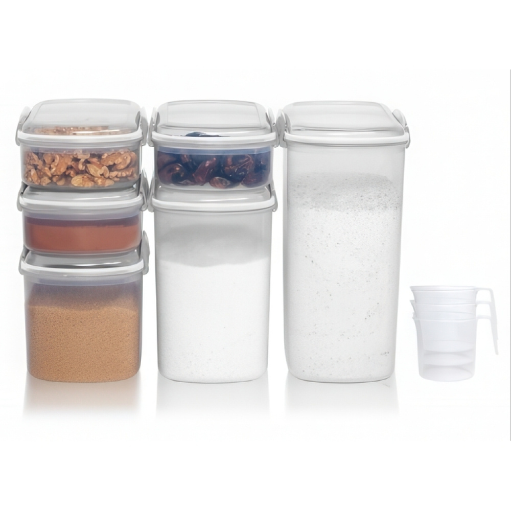 Two-part split jar, 630 ml, SISTEMA BAKE IT SPLIT, Clear / White in the group Storage / Kitchen storage / Food containers at SmartaSaker.se (40308)