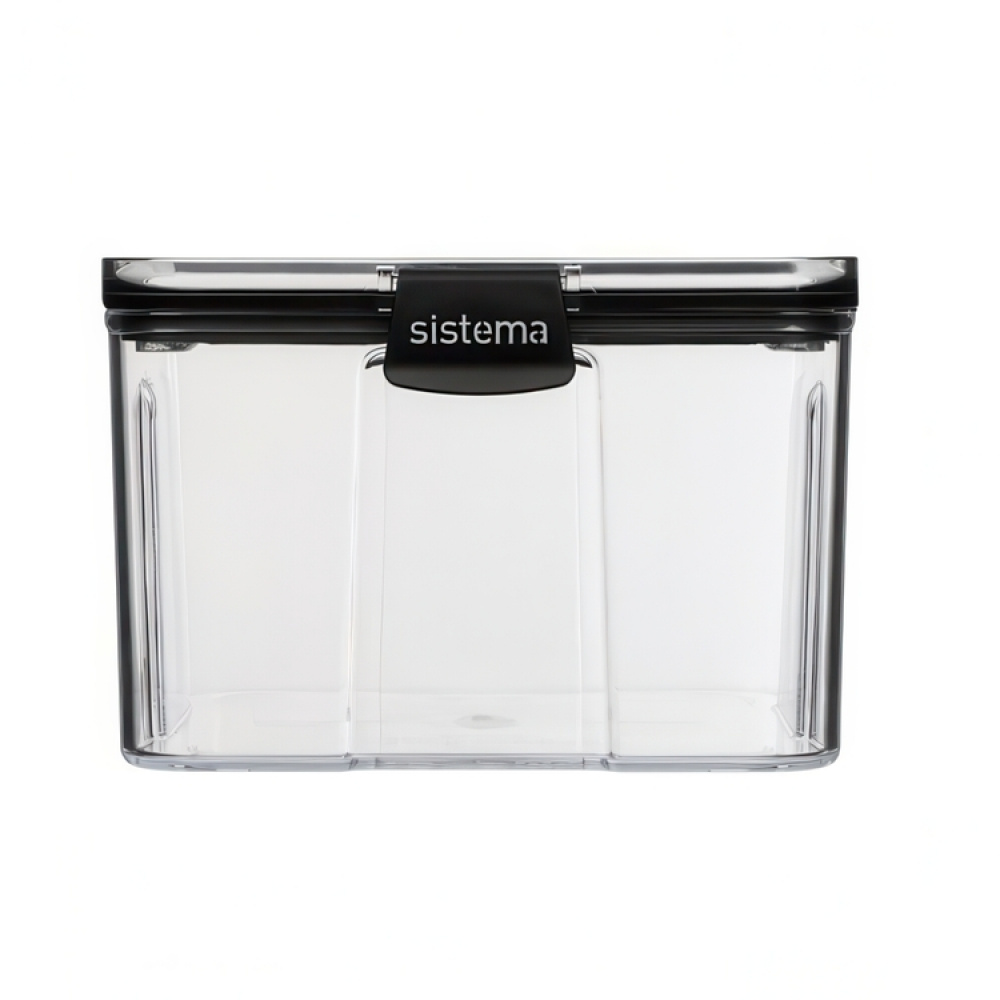 Canister, 1,4L, TRITAN ULTRA LARGE SQUARE, Clear / Black in the group Storage / Kitchen storage / Storage jars at SmartaSaker.se (40316)