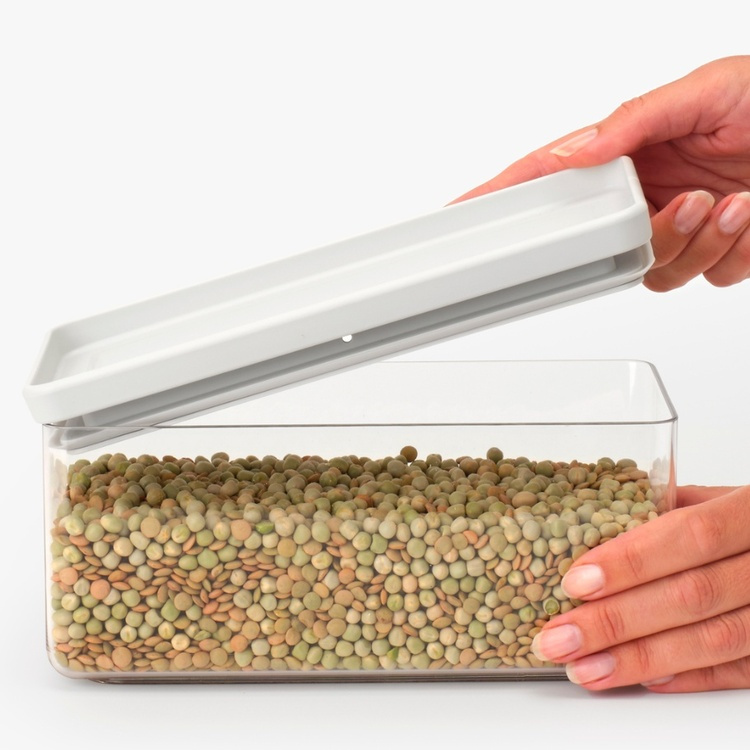 Canister, 1,5 L, TASTY+ RECTANGULAR, Brabantia in the group Storage / Kitchen storage / Storage jars / Brabantia storage jars at SmartaSaker.se (40317)