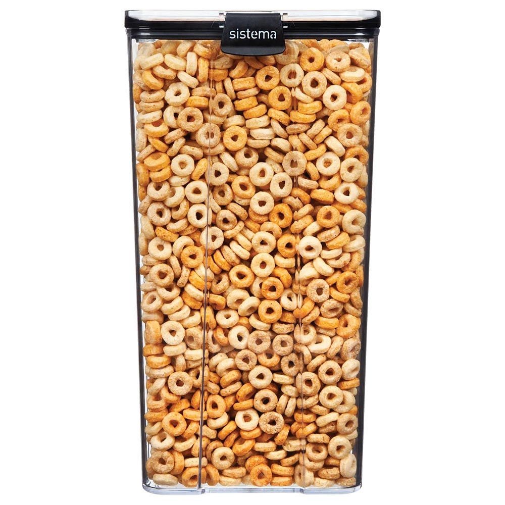 Canister, 4L, TRITAN ULTRA LARGE SQUARE, Clear / Black in the group Storage / Kitchen storage / Storage bins and jars at SmartaSaker.se (40326)