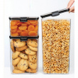 Canister, 4L, TRITAN ULTRA LARGE SQUARE, Clear / Black Canister, 4L, TRITAN ULTRA LARGE SQUARE, Clear / Black
