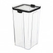 Canister, 4L, TRITAN ULTRA LARGE SQUARE, Clear / Black Canister, 4L, TRITAN ULTRA LARGE SQUARE, Clear / Black