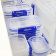 Food box, 450 ml, KLIP IT PLUS RECTANGLE, 18 x 13 x H 4 cm, Transparent / Blue Food box, 450 ml, KLIP IT PLUS RECTANGLE, 18 x 13 x H 4 cm, Transparent / Blue
