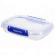 Food box, 450 ml, KLIP IT PLUS RECTANGLE, 18 x 13 x H 4 cm, Transparent / Blue Food box, 450 ml, KLIP IT PLUS RECTANGLE, 18 x 13 x H 4 cm, Transparent / Blue