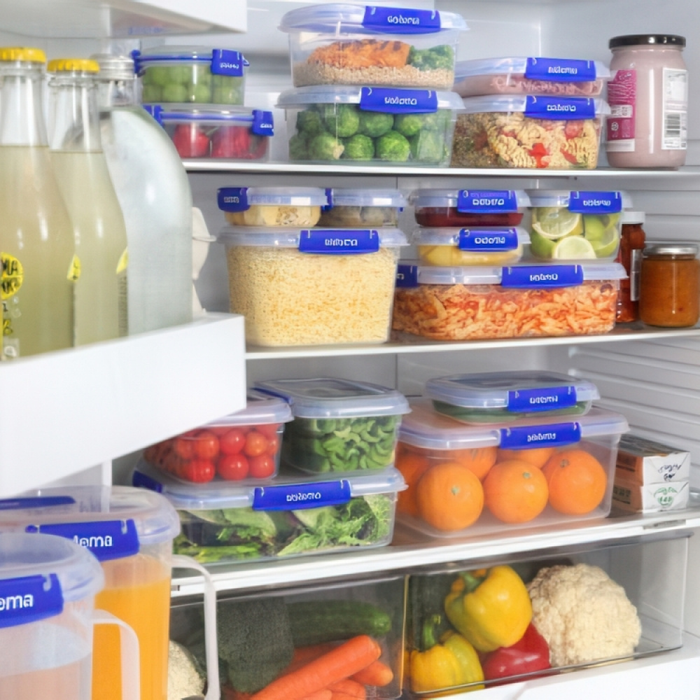 Food box, Square, 520 ml, KLIP IT PLUS SANDWICH, 16 x 16 x H4 cm, Transparent / Blue in the group Storage / Kitchen storage / Food containers / Plastic lunch boxes at SmartaSaker.se (40329)