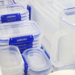 Food box, Square, 520 ml, KLIP IT PLUS SANDWICH, 16 x 16 x H4 cm, Transparent / Blue Food box, Square, 520 ml, KLIP IT PLUS SANDWICH, 16 x 16 x H4 cm, Transparent / Blue