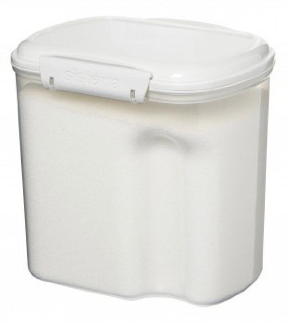 Jar, for flour, grain, etc., 2,4 L BAKE IT, Transparent / White in the group Storage / Kitchen storage / Storage bins and jars / Sistema at SmartaSaker.se (40330)