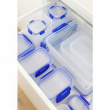 Food box, 400ml, KLIP IT PLUS RECTANGLE, 13 x 9 x H 8 cm, Transparent / Blue Food box, 400ml, KLIP IT PLUS RECTANGLE, 13 x 9 x H 8 cm, Transparent / Blue