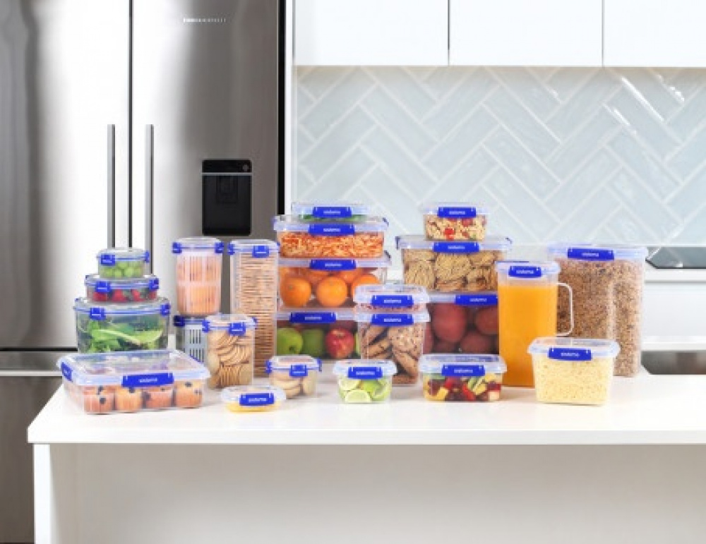 Food box, 400ml, KLIP IT PLUS RECTANGLE, 13 x 9 x H 8 cm, Transparent / Blue in the group Storage / Kitchen storage / Food containers / Plastic at SmartaSaker.se (40332)