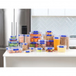 Food box, 400ml, KLIP IT PLUS RECTANGLE, 13 x 9 x H 8 cm, Transparent / Blue Food box, 400ml, KLIP IT PLUS RECTANGLE, 13 x 9 x H 8 cm, Transparent / Blue