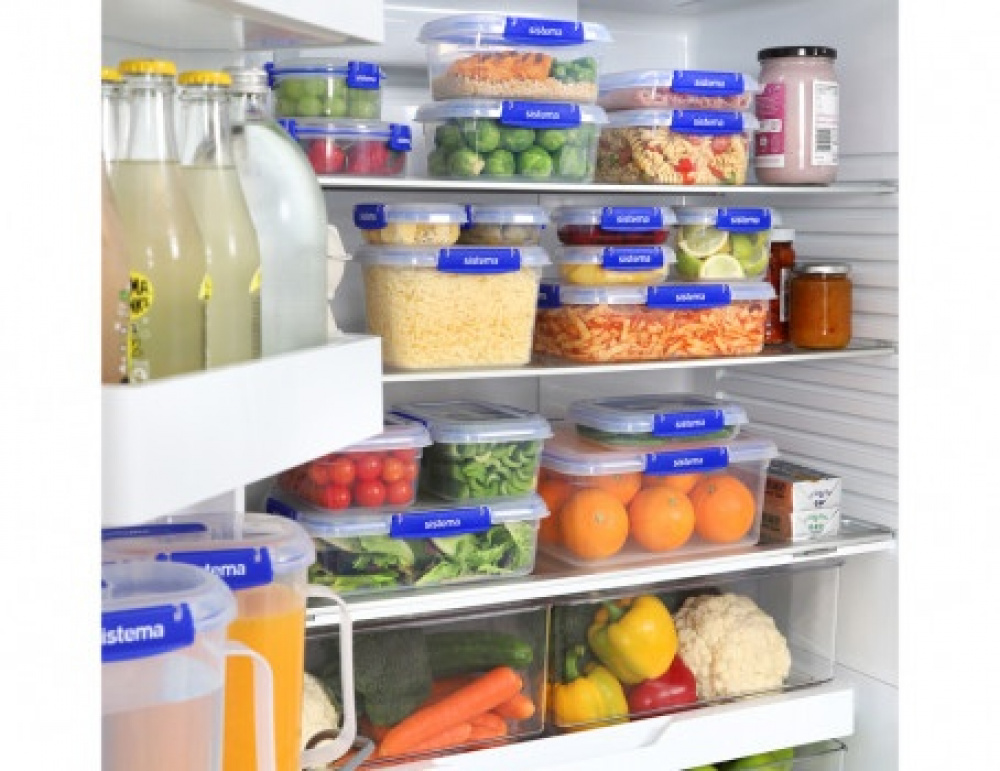 Food box, 400ml, KLIP IT PLUS RECTANGLE, 13 x 9 x H 8 cm, Transparent / Blue in the group Storage / Kitchen storage / Food containers / Plastic at SmartaSaker.se (40332)