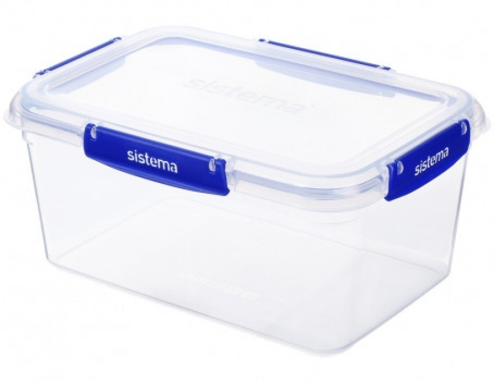 Food box, Large,3,35L, KLIP IT PLUS RECTANGLE, 25,5 x 17,5 x H 12 cm, Clear / Blue in the group Storage / Kitchen storage / Storage bins and jars at SmartaSaker.se (40334)