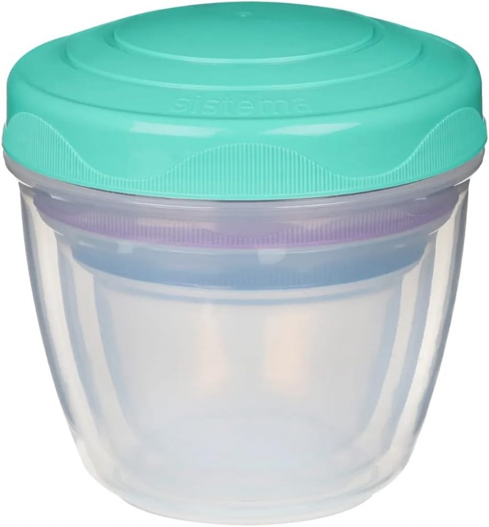 Containers for snack, Set of 3, SISTEMA SNACK AND NEST, Purple / Mint / Blue in the group Storage / Kitchen storage / Food containers / Plastic at SmartaSaker.se (40335)