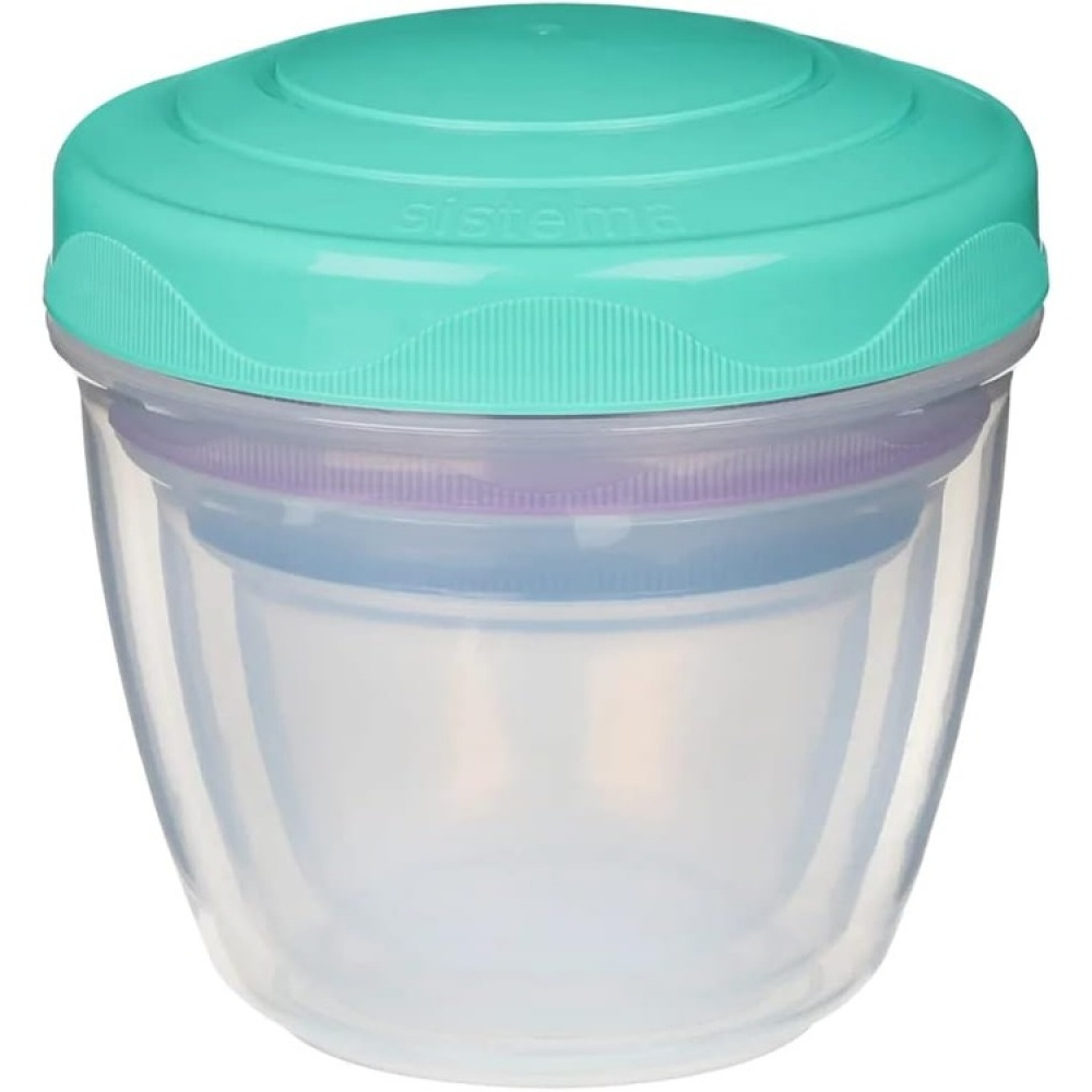 Containers for snack, Set of 3, SISTEMA SNACK AND NEST, Purple / Mint / Blue in the group Storage / Kitchen storage / Food containers / Plastic lunch boxes at SmartaSaker.se (40335)