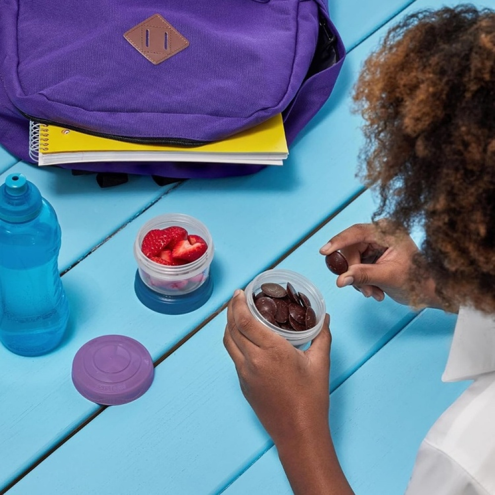 Containers for snack, 130 ml, Set of 3, SISTEMA MINI BITES, Mint / Blue in the group Storage / Kitchen storage / Storage jars / Sistema storage jars at SmartaSaker.se (40336)