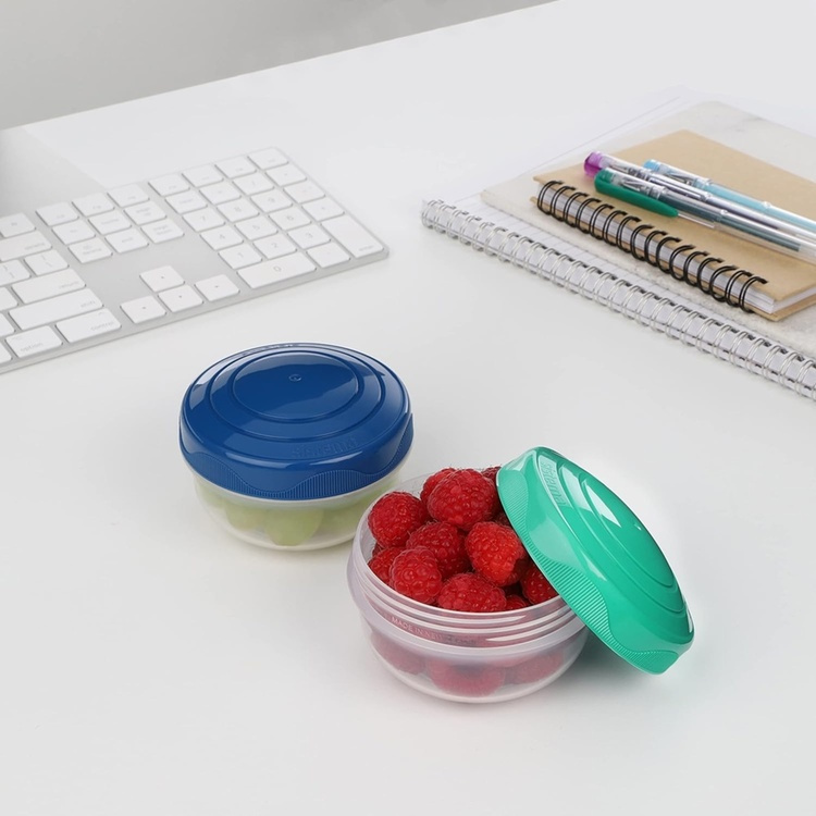 Containers for snack, 210 ml, Set of 2, SISTEMA PORTIONPOD in the group Storage / Kitchen storage / Food containers / Plastic lunch boxes at SmartaSaker.se (40337)