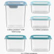 Container Set, 5-piece, CUPBOARD-STORE, Joseph Joseph, Clear / Blue