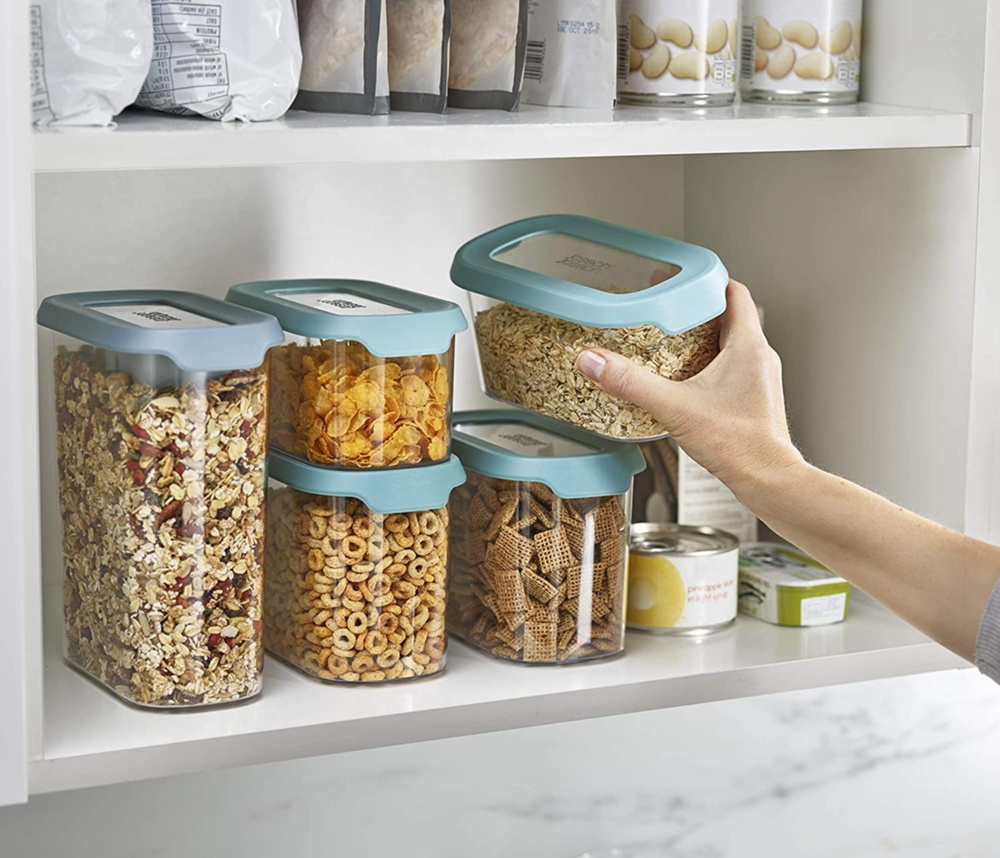 Container Set, 5-piece, CUPBOARD-STORE, Joseph Joseph, Clear / Blue in the group Storage / Kitchen storage / Storage bins and jars at SmartaSaker.se (40340)
