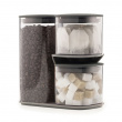 Container Set in stand, 3-piece, PODIUM EASY-ACCESS, Joseph Joseph, Clear / Grey Container Set in stand, 3-piece, PODIUM EASY-ACCESS, Joseph Joseph, Clear / Grey