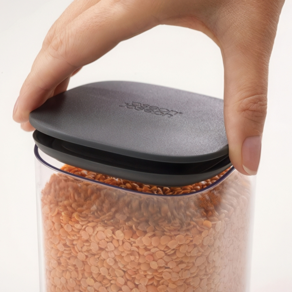 Container Set in stand, 3-piece, PODIUM EASY-ACCESS, Joseph Joseph, Clear / Grey in the group Storage / Kitchen storage at SmartaSaker.se (40342)