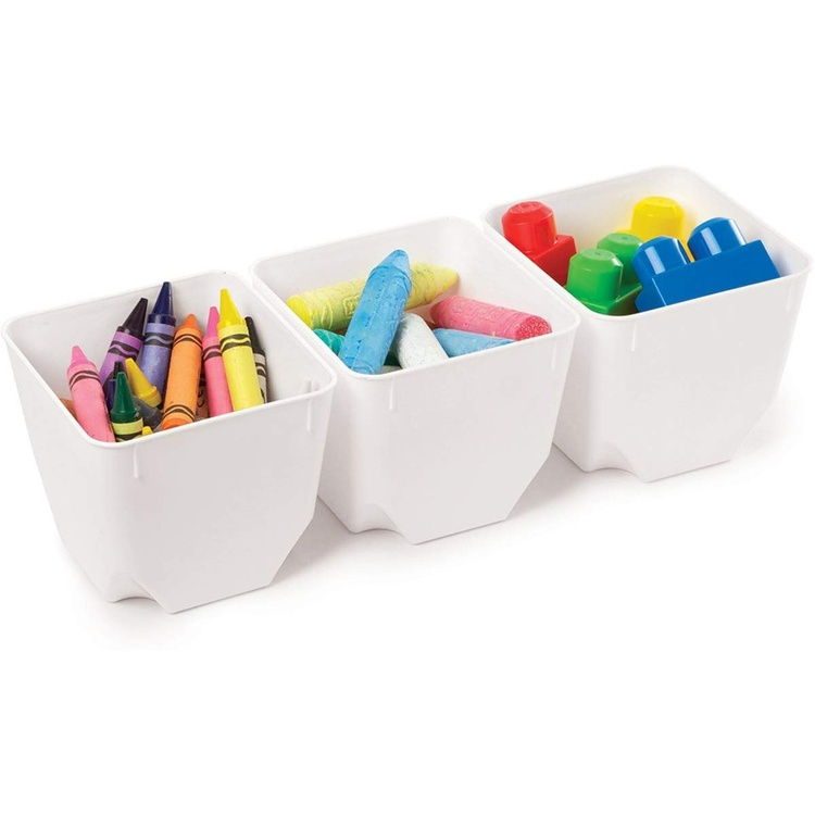 Containers with Lid, Set of 3, SISTEMA SMALL ORGANISER TUB, 14 x 14 x H 11 cm, White in the group Storage / Kitchen storage / Storage jars at SmartaSaker.se (40345)