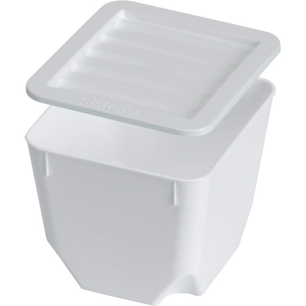 Containers with Lid, Set of 3, SISTEMA SMALL ORGANISER TUB, 14 x 14 x H 11 cm, White in the group Storage / Kitchen storage / Storage jars at SmartaSaker.se (40345)