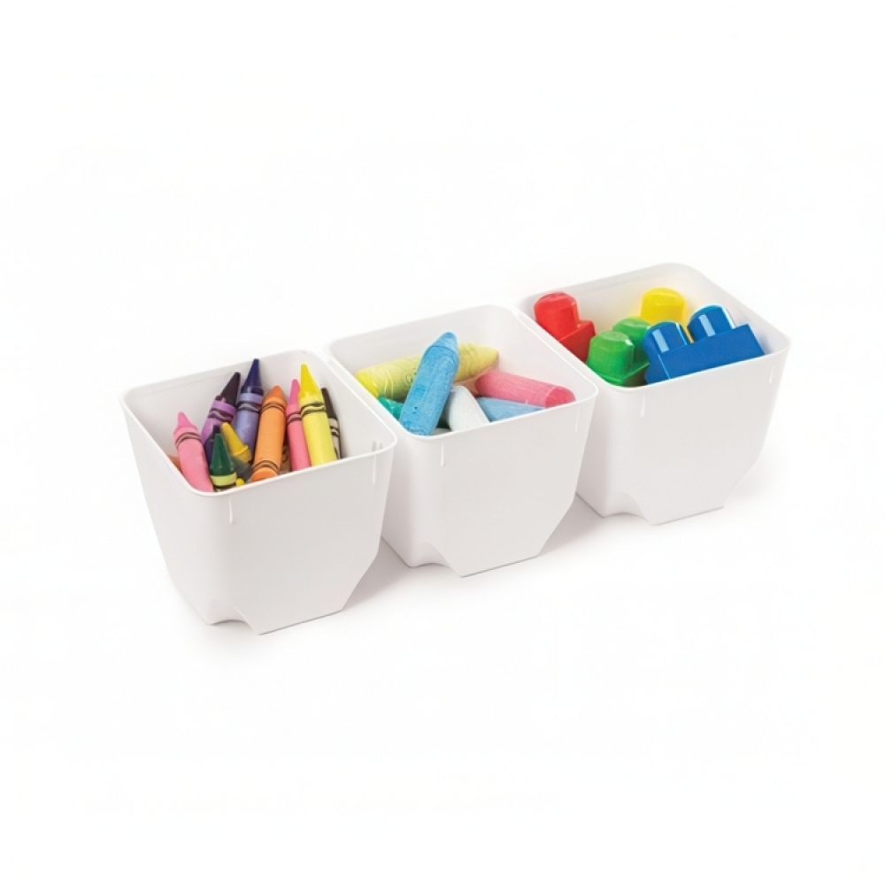 Containers with Lid, Set of 3, SISTEMA SMALL ORGANISER TUB, 14 x 14 x H 11 cm, White in the group Storage / Kitchen storage / Storage jars at SmartaSaker.se (40345)