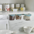 Container Set Under Shelf, 3-piece, CUPBOARD-STORE, Small, Joseph Joseph, Clear / Blue Container Set Under Shelf, 3-piece, CUPBOARD-STORE, Small, Joseph Joseph, Clear / Blue