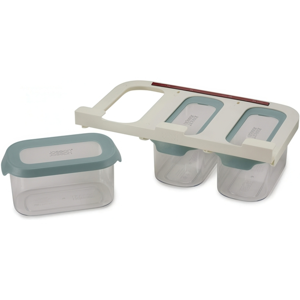 Container Set Under Shelf, 3-piece, CUPBOARD-STORE, Small, Joseph Joseph, Clear / Blue in the group Storage / Kitchen storage / Kitchen cabinet organizers / Under shelf storage at SmartaSaker.se (40346)