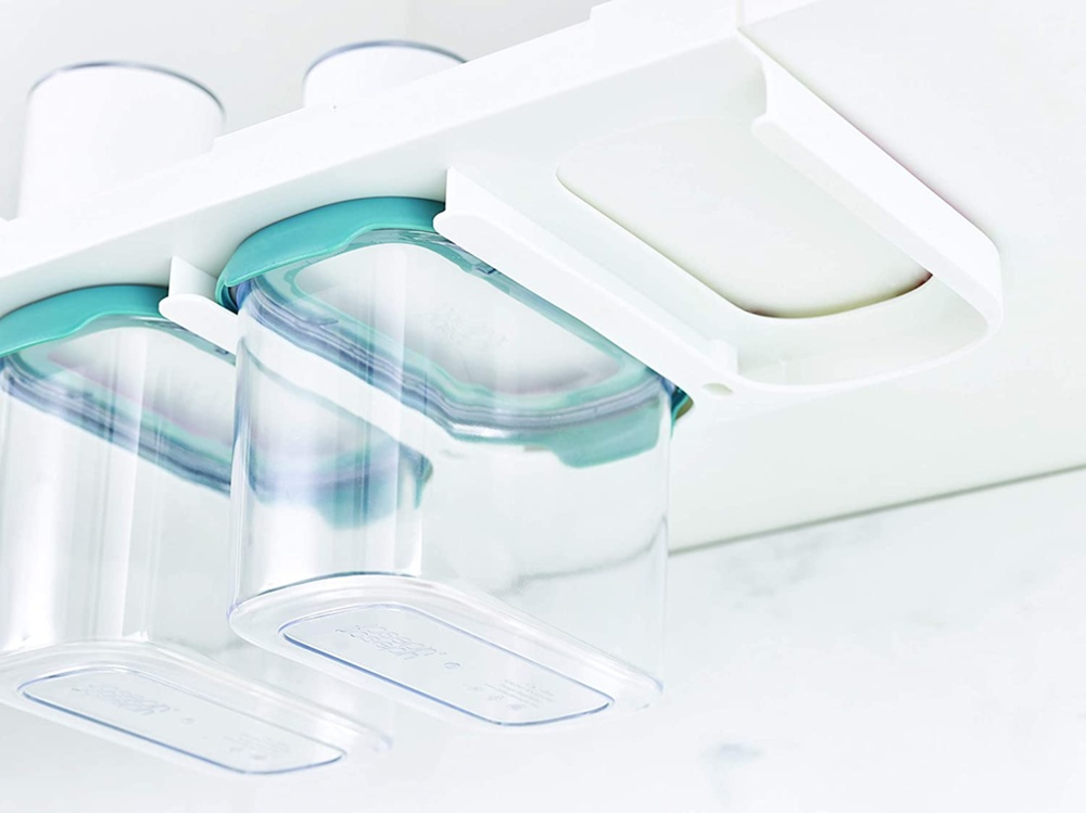 Container Set Under Shelf, 3-piece, CUPBOARD-STORE, Large, Joseph Joseph, Clear / Blue in the group Storage / Kitchen storage / Kitchen cabinet organizers / Under shelf storage at SmartaSaker.se (40347)